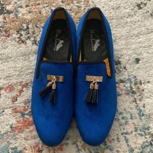 Men’s Blue Velvet Loafers